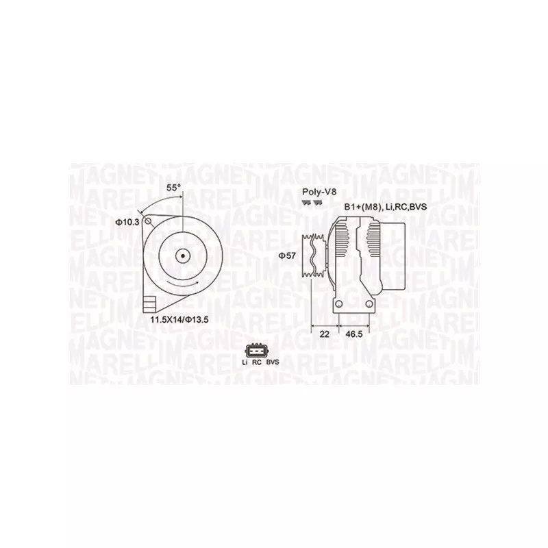 Alternateur MAGNETI MARELLI 063731958010