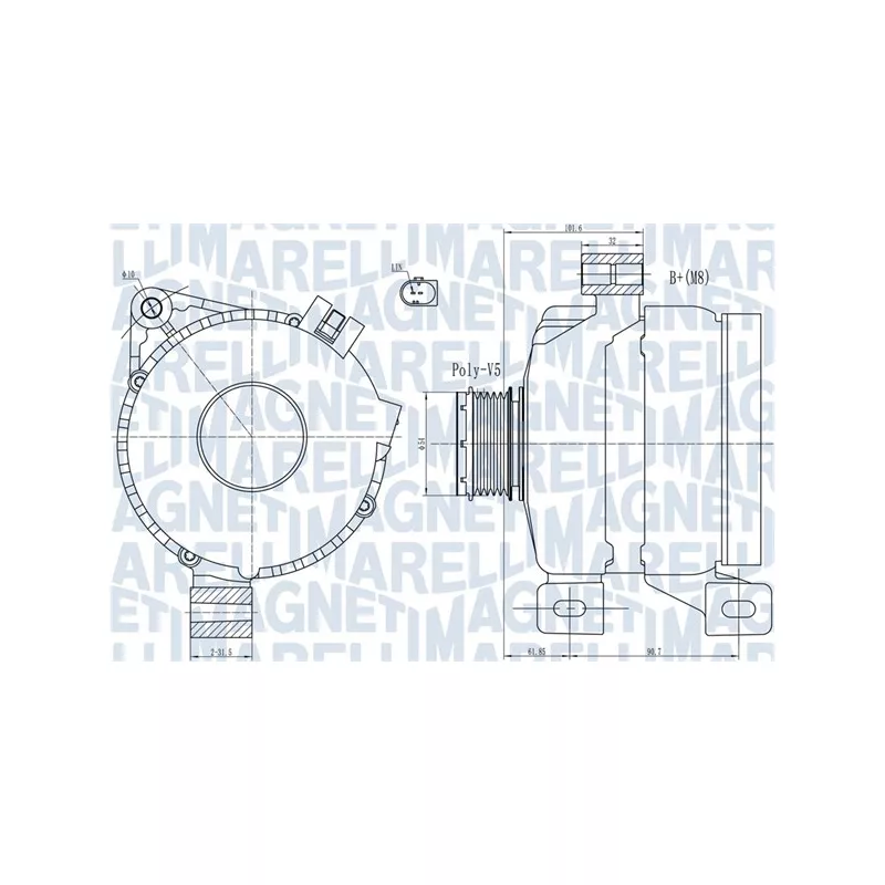 Alternateur MAGNETI MARELLI 063731968010