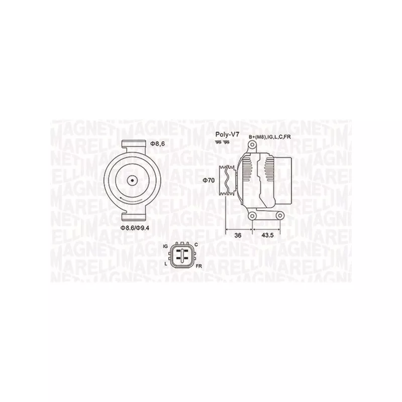 Alternateur MAGNETI MARELLI 063731980010