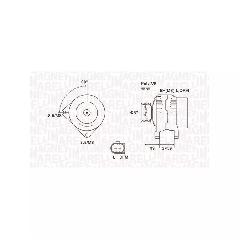 Alternateur MAGNETI MARELLI 063732002010