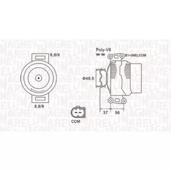 Alternateur MAGNETI MARELLI 063732038010