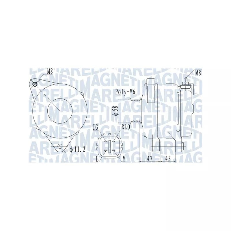 Alternateur MAGNETI MARELLI 063732097010