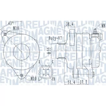 Alternateur MAGNETI MARELLI 063732121010