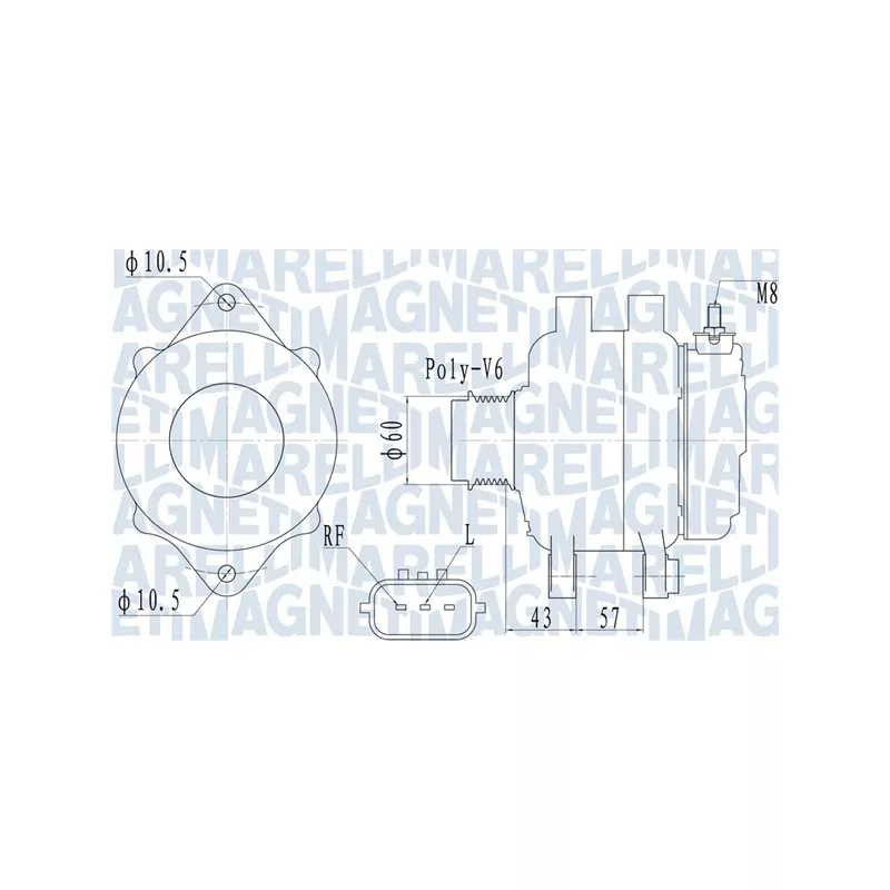 Alternateur MAGNETI MARELLI 063732122010