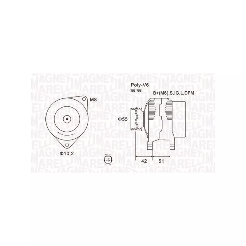 Alternateur MAGNETI MARELLI 063732126010