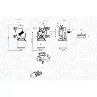 Moteur d'essuie-glace MAGNETI MARELLI 064043803010