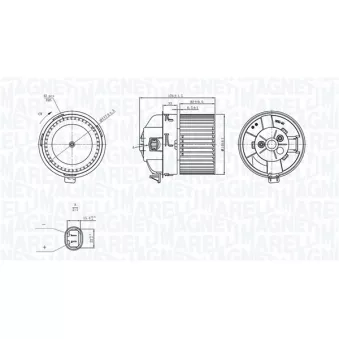 Pulseur d'air habitacle MAGNETI MARELLI 069412751010