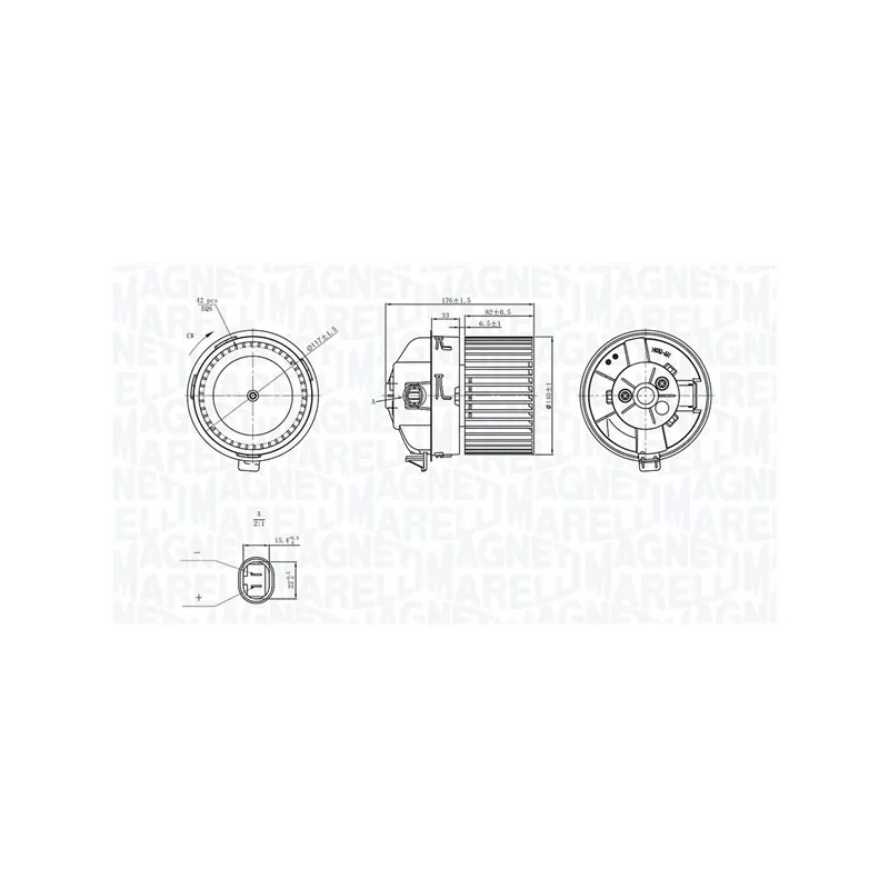 Pulseur d'air habitacle MAGNETI MARELLI 069412751010