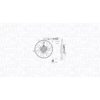 Ventilateur, refroidissement du moteur MAGNETI MARELLI 069422847010
