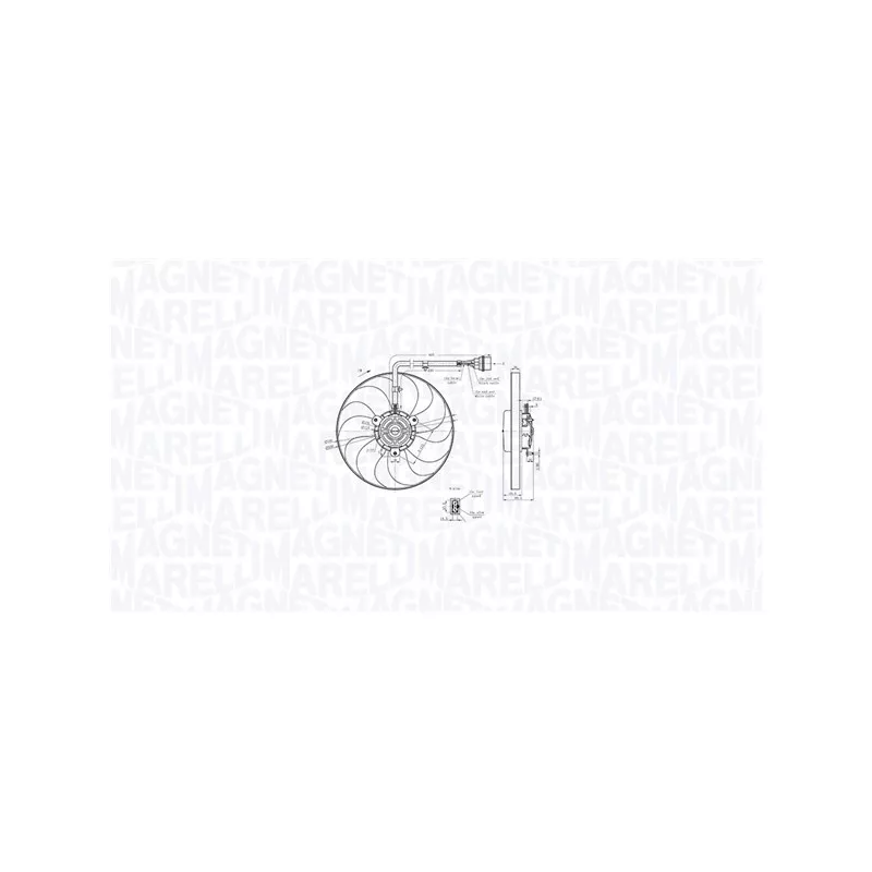 Ventilateur, refroidissement du moteur MAGNETI MARELLI 069422847010