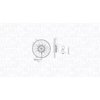 Ventilateur, refroidissement du moteur MAGNETI MARELLI 069422848010