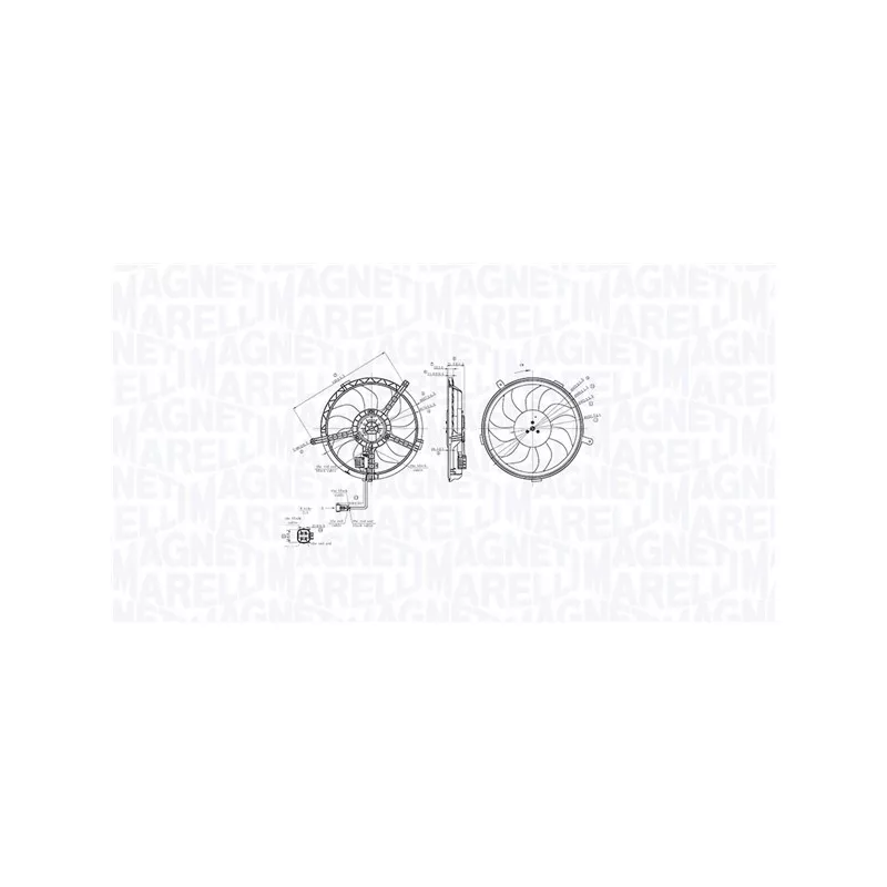 Ventilateur, refroidissement du moteur MAGNETI MARELLI 069422850010