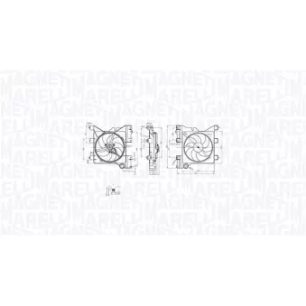 Ventilateur, refroidissement du moteur MAGNETI MARELLI 069422852010