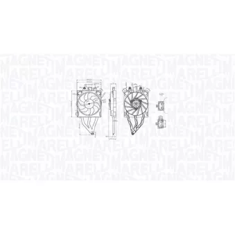 Ventilateur, refroidissement du moteur MAGNETI MARELLI 069422854010