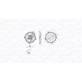 Ventilateur, refroidissement du moteur MAGNETI MARELLI 069422855010