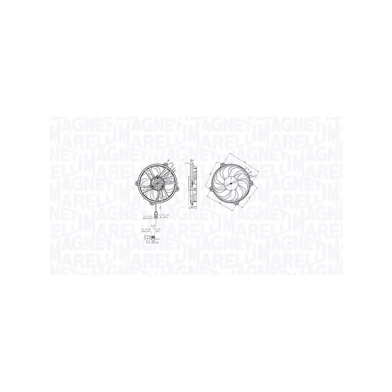 Ventilateur, refroidissement du moteur MAGNETI MARELLI 069422855010