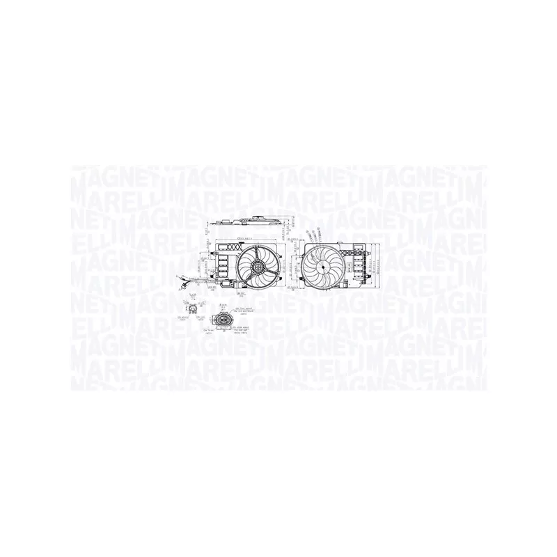 Ventilateur, refroidissement du moteur MAGNETI MARELLI 069422858010