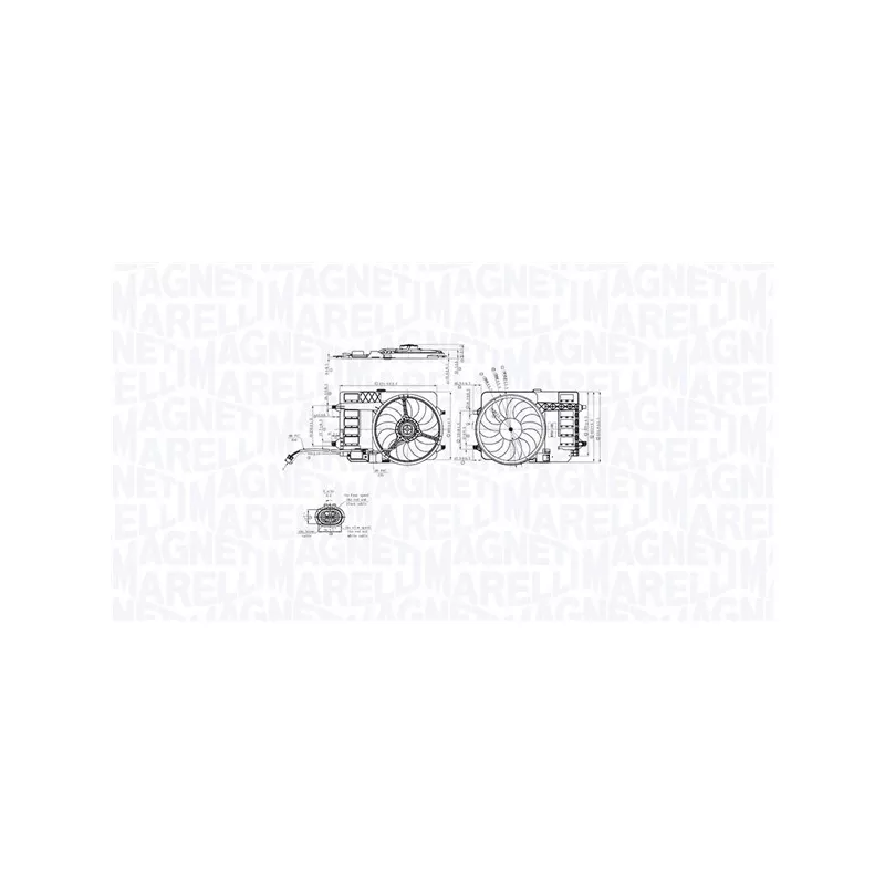 Ventilateur, refroidissement du moteur MAGNETI MARELLI 069422859010