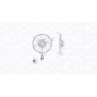 Ventilateur, refroidissement du moteur MAGNETI MARELLI 069422861010