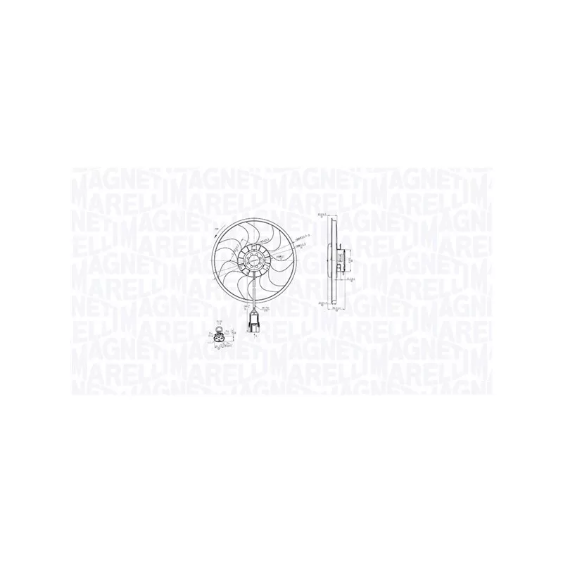 Ventilateur, refroidissement du moteur MAGNETI MARELLI 069422861010