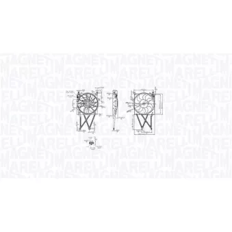 Ventilateur, refroidissement du moteur MAGNETI MARELLI 069422862010