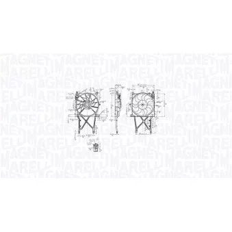 Ventilateur, refroidissement du moteur MAGNETI MARELLI 069422863010