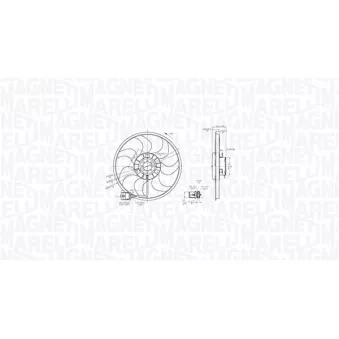 Ventilateur, refroidissement du moteur MAGNETI MARELLI 069422864010
