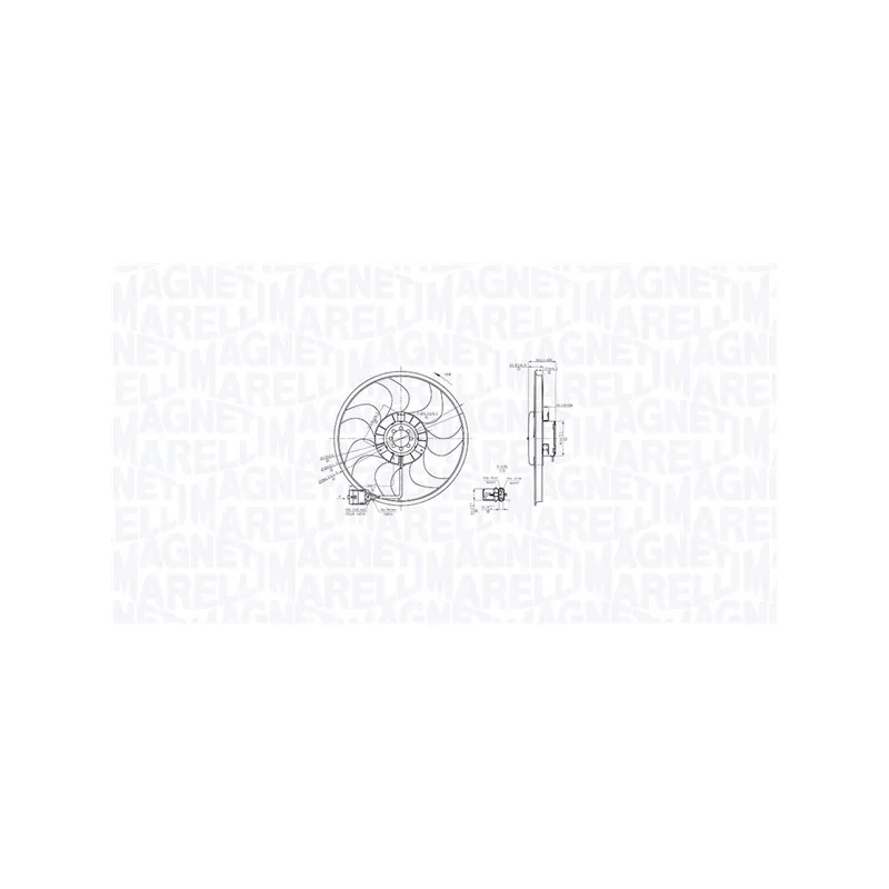 Ventilateur, refroidissement du moteur MAGNETI MARELLI 069422864010