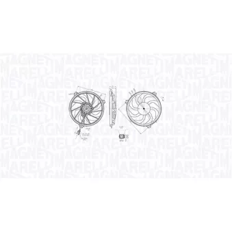 Ventilateur, refroidissement du moteur MAGNETI MARELLI 069422865010