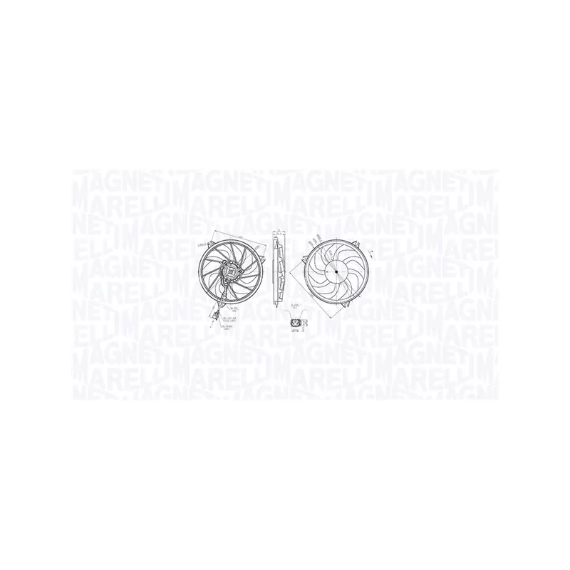 Ventilateur, refroidissement du moteur MAGNETI MARELLI 069422865010