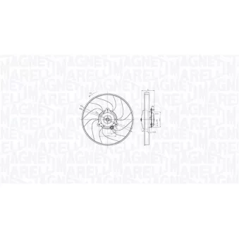 Ventilateur, refroidissement du moteur MAGNETI MARELLI 069422866010