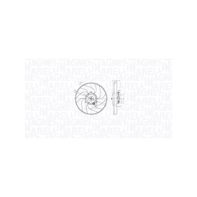 Ventilateur, refroidissement du moteur MAGNETI MARELLI 069422866010