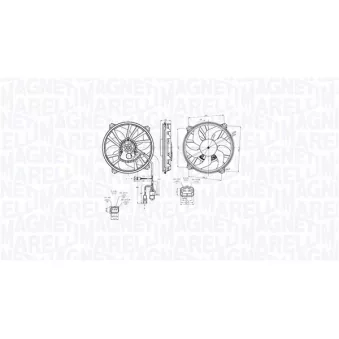 Ventilateur, refroidissement du moteur MAGNETI MARELLI 069422870010
