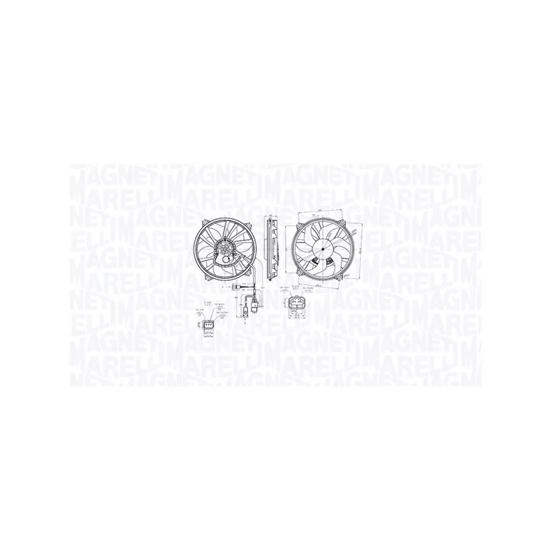 Ventilateur, refroidissement du moteur MAGNETI MARELLI 069422870010