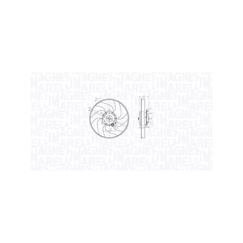 Ventilateur, refroidissement du moteur MAGNETI MARELLI 069422871010