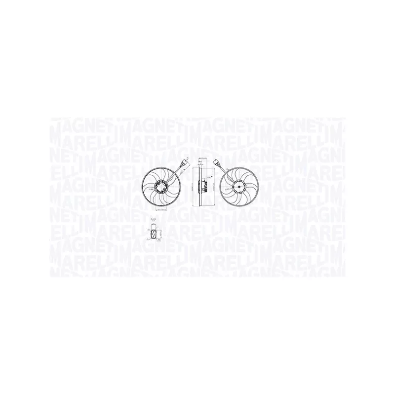 Ventilateur, refroidissement du moteur MAGNETI MARELLI 069422875010