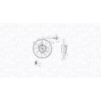 Ventilateur, refroidissement du moteur MAGNETI MARELLI 069422876010