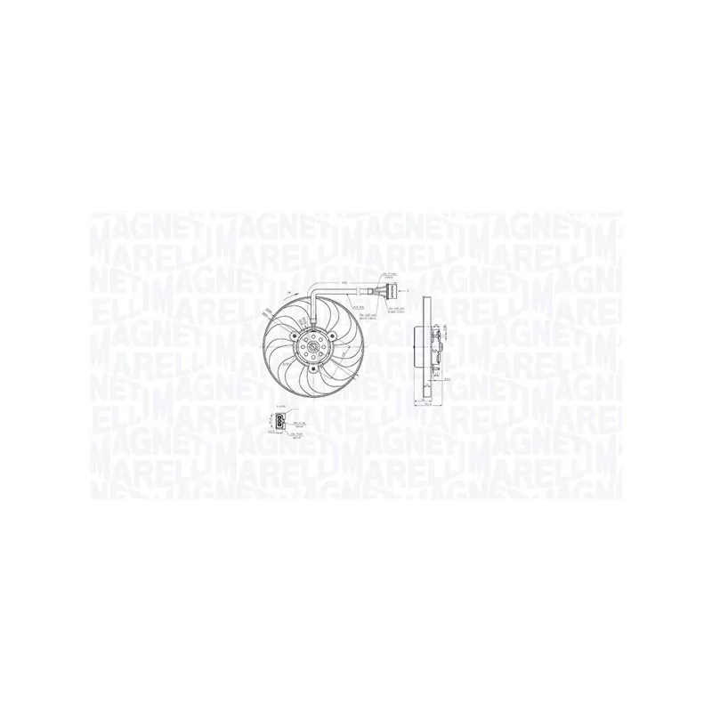 Ventilateur, refroidissement du moteur MAGNETI MARELLI 069422876010