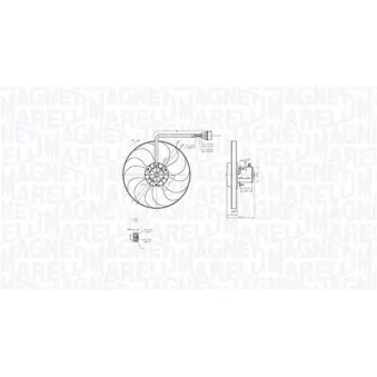 Ventilateur, refroidissement du moteur MAGNETI MARELLI 069422877010