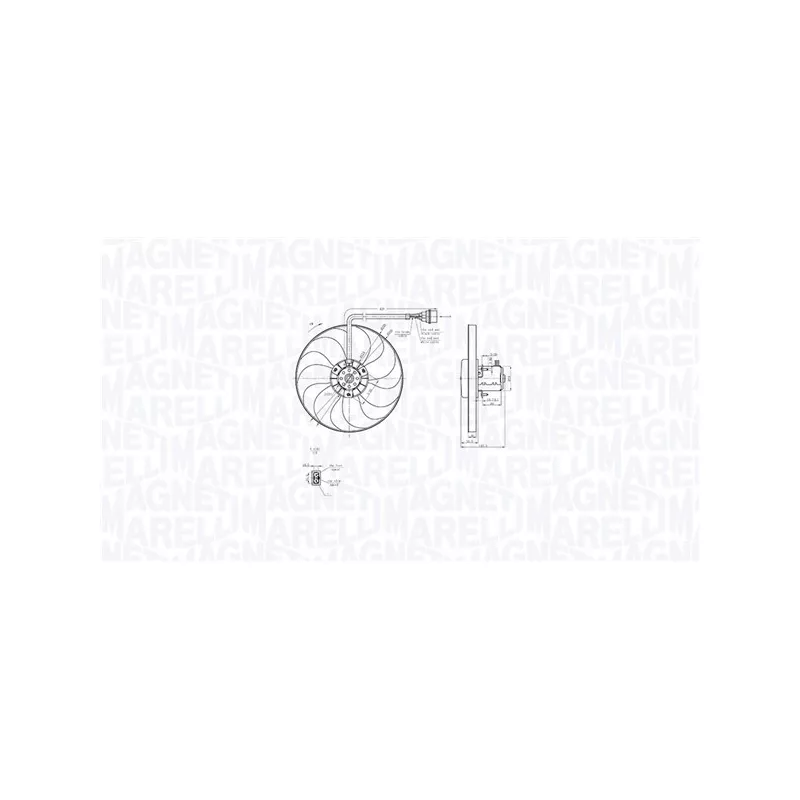 Ventilateur, refroidissement du moteur MAGNETI MARELLI 069422877010