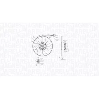 Ventilateur, refroidissement du moteur MAGNETI MARELLI 069422878010