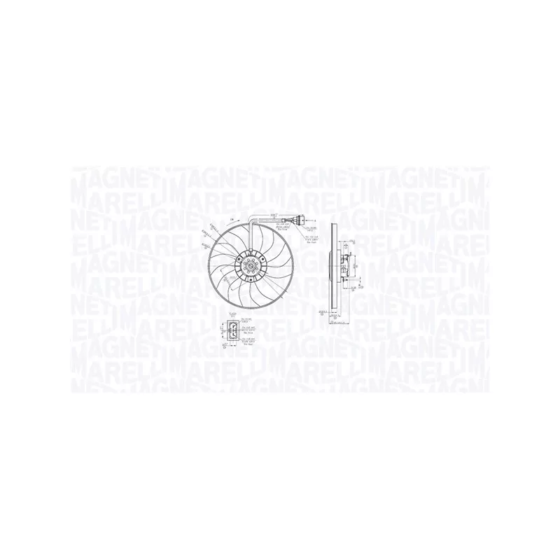 Ventilateur, refroidissement du moteur MAGNETI MARELLI 069422878010