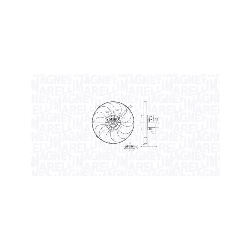 Ventilateur, refroidissement du moteur MAGNETI MARELLI 069422879010