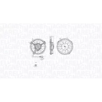 Ventilateur, refroidissement du moteur MAGNETI MARELLI 069422880010
