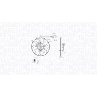 Ventilateur, refroidissement du moteur MAGNETI MARELLI 069422883010