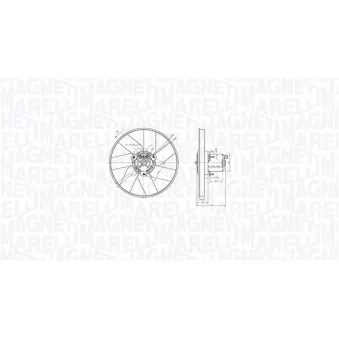 Ventilateur, refroidissement du moteur MAGNETI MARELLI 069422885010