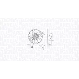 Ventilateur, refroidissement du moteur MAGNETI MARELLI 069422888010