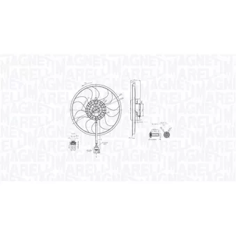 Ventilateur, refroidissement du moteur MAGNETI MARELLI 069422889010