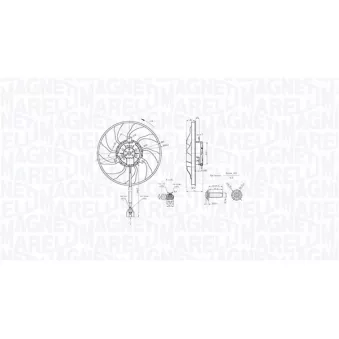 Ventilateur, refroidissement du moteur MAGNETI MARELLI 069422890010