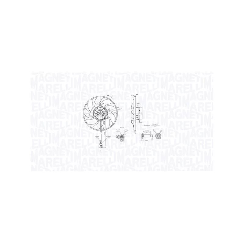 Ventilateur, refroidissement du moteur MAGNETI MARELLI 069422890010